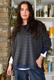 Sunday Morning Chill Sweatshirt Navy & Khaki